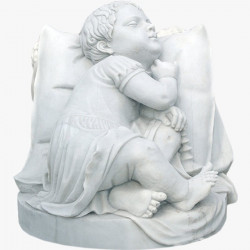 Скульптура из мрамора S_17 Ангелок на подушке